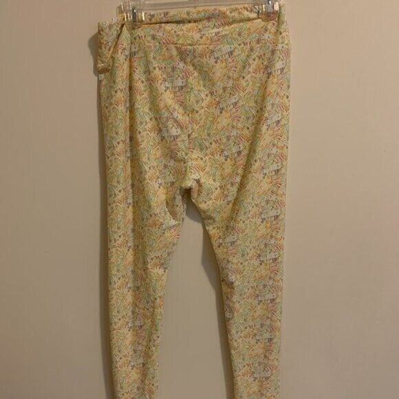 LulaRoe Tall & Curvy Leggings Pastel Geometric Full Length Large Tall - Picture 4 of 7